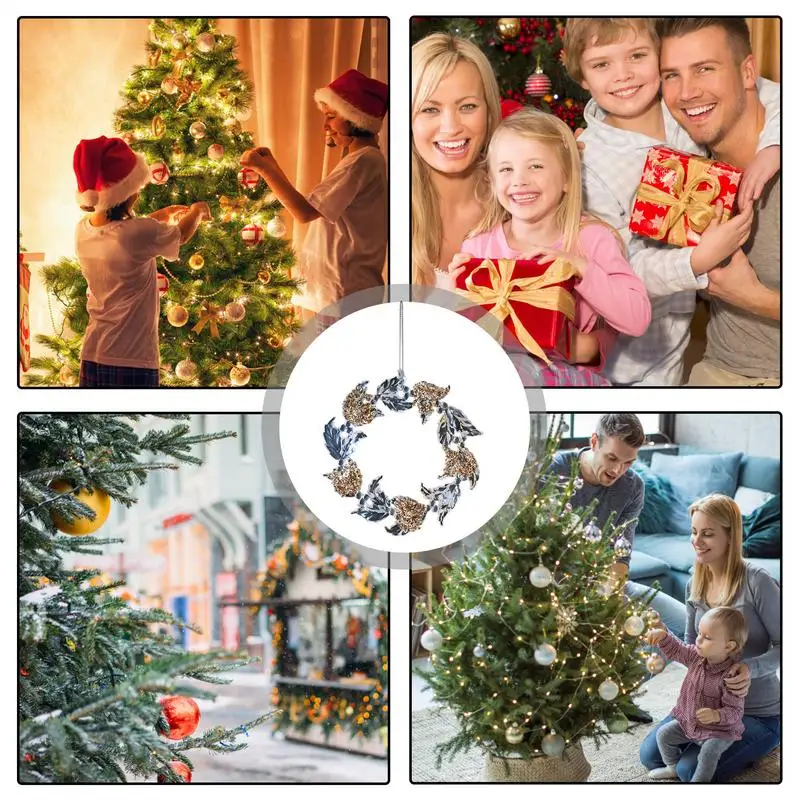 Adornos de copo de nieve para árbol de Navidad, decoraciones navideñas de cristal acrílico, adornos elegantes con purpurina, suministros para fiestas de invierno