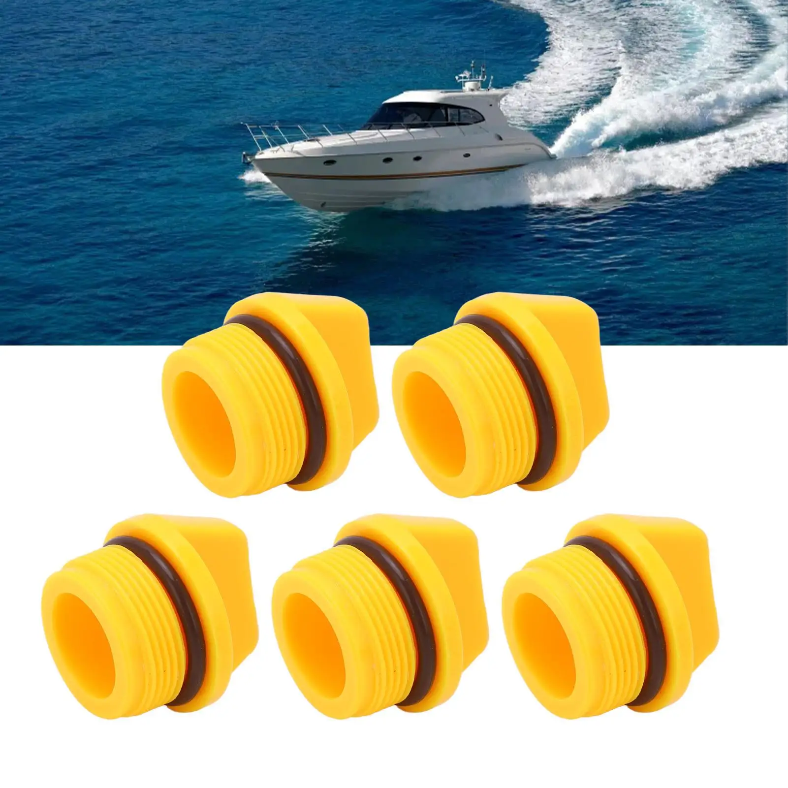 Universal Yellow Oil Filler Cap - Lightweight ABS, Wear-Resistant for 4-Stroke Outboard Motors