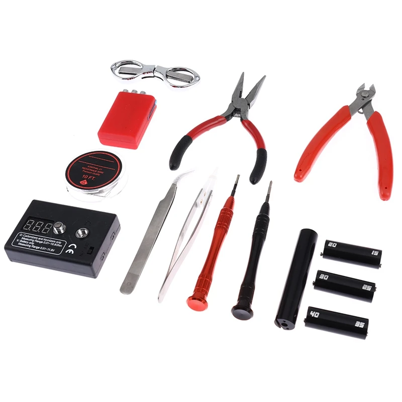Coil Jig Master V2 V3 Tool Kit for Coil Rolling Ceramic Tweezers Heat Wire Pliers 521 Mini Tab  Rebuild DIY Tools