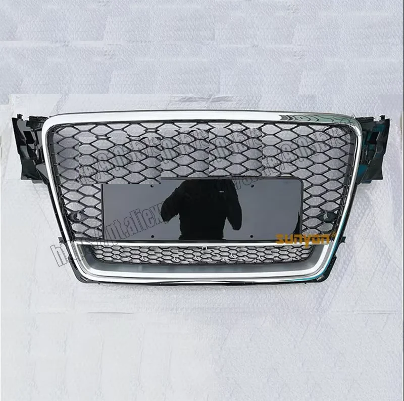 For AUDI A4/S4 B8 2009 09 2010 10 2011 11 2012 12 8T HONEYCOMB MESH RS4 STYLE HEX GRILLE GRILL BLACK