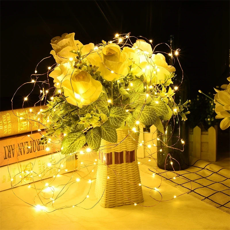 LED Solar String Licht Outdoor Garten Lichterkette Led Twinkle Wasserdichte Lampe für Weihnachten Party Decor 7m/12m/22m/32m/52m/102m – Detail 7