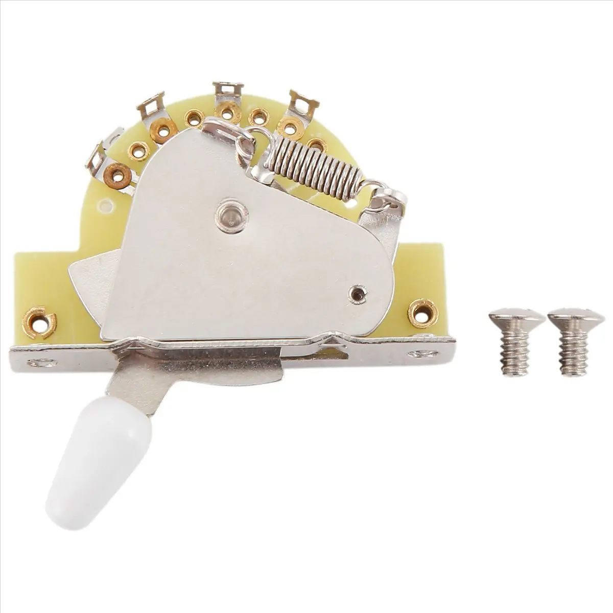 TUREBG 2X 5 Way Lever Switch Selector Five-Speed Tone Switch Guitar Accessories for ST SQ Electric Guitar Parts White
