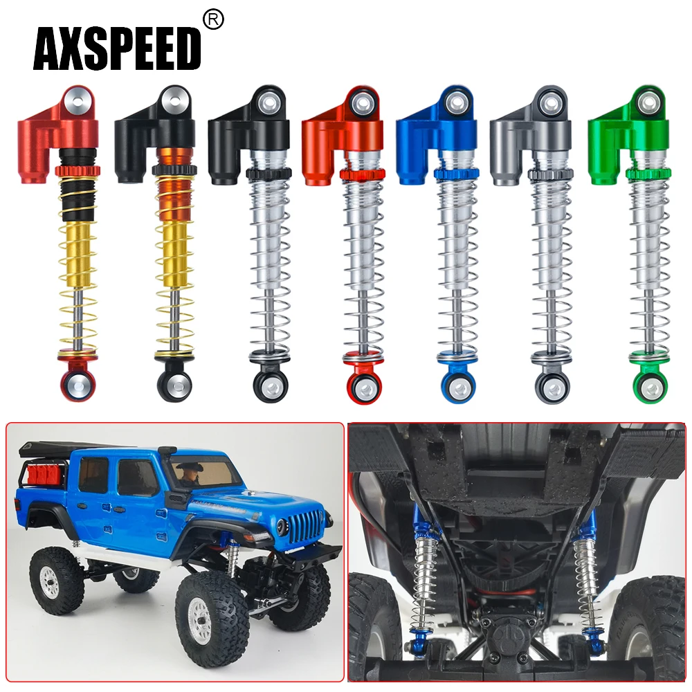 AXSPEED 43mm Aluminum Shock Absorber Damper for Axial SCX24 90081 AXI00001 AXI00002 AXI00005 AXI00006 1/24 RC Crawler Car Parts