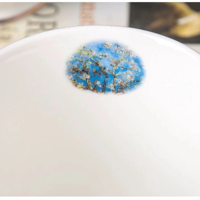 Van Gogh Oil Painting Porcelain Coffee Mug Bone China Coffe Cups Drinkware Milk Mugs Ceramic Tea Cup The Starry Night