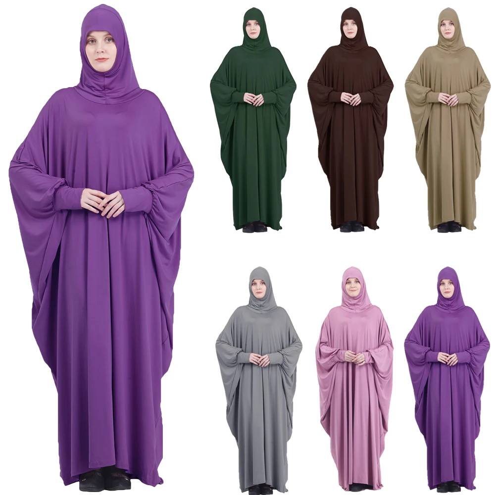 

Ramadan Hooded Eid Arabic Overhead Hijab Khimar Prayer Garment Dresses Kaftan Abaya Muslim Women Burqa Niqab Islamic Clothing