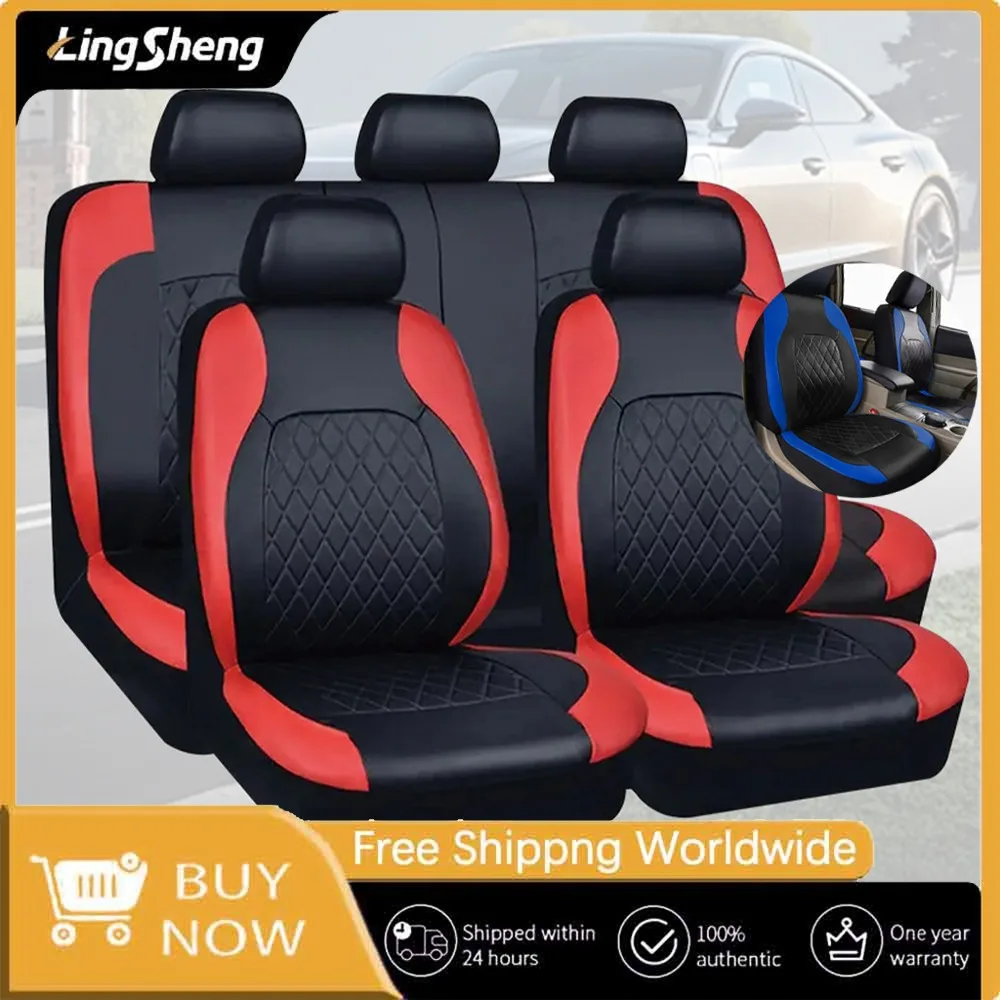 

All SeasonWaterproofPU LeatherCarSeatCover-FullSurroundedProtector forSedan,SUV,Pick-upTruck,UniversalFit withEnhancedProtection