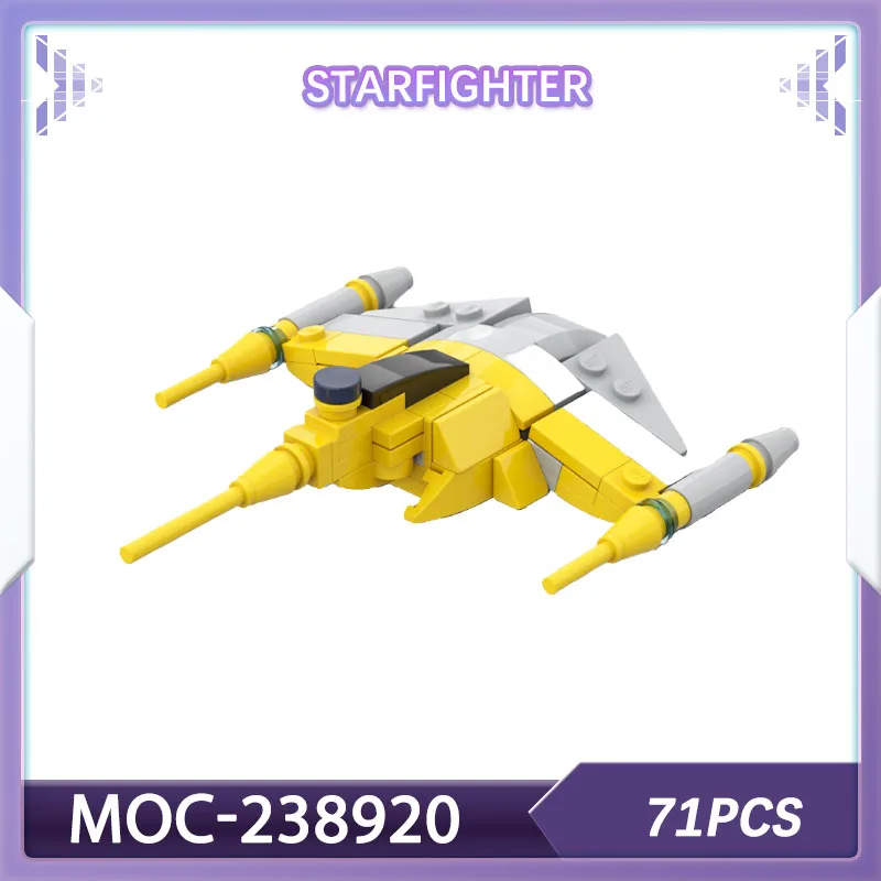 

Building block set Mini Starfighter warship MOC-238920 space war Science fiction military war spaceship model Christmas gift