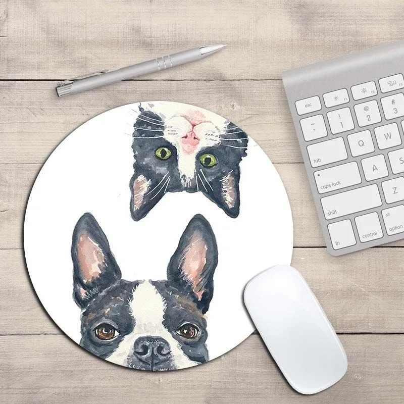 Cute Interesting Pattern Circular Small Mouse Pad Waterproof Anti-Slip High-Quality Mousepad Computer Office Gaming Mouse Mat