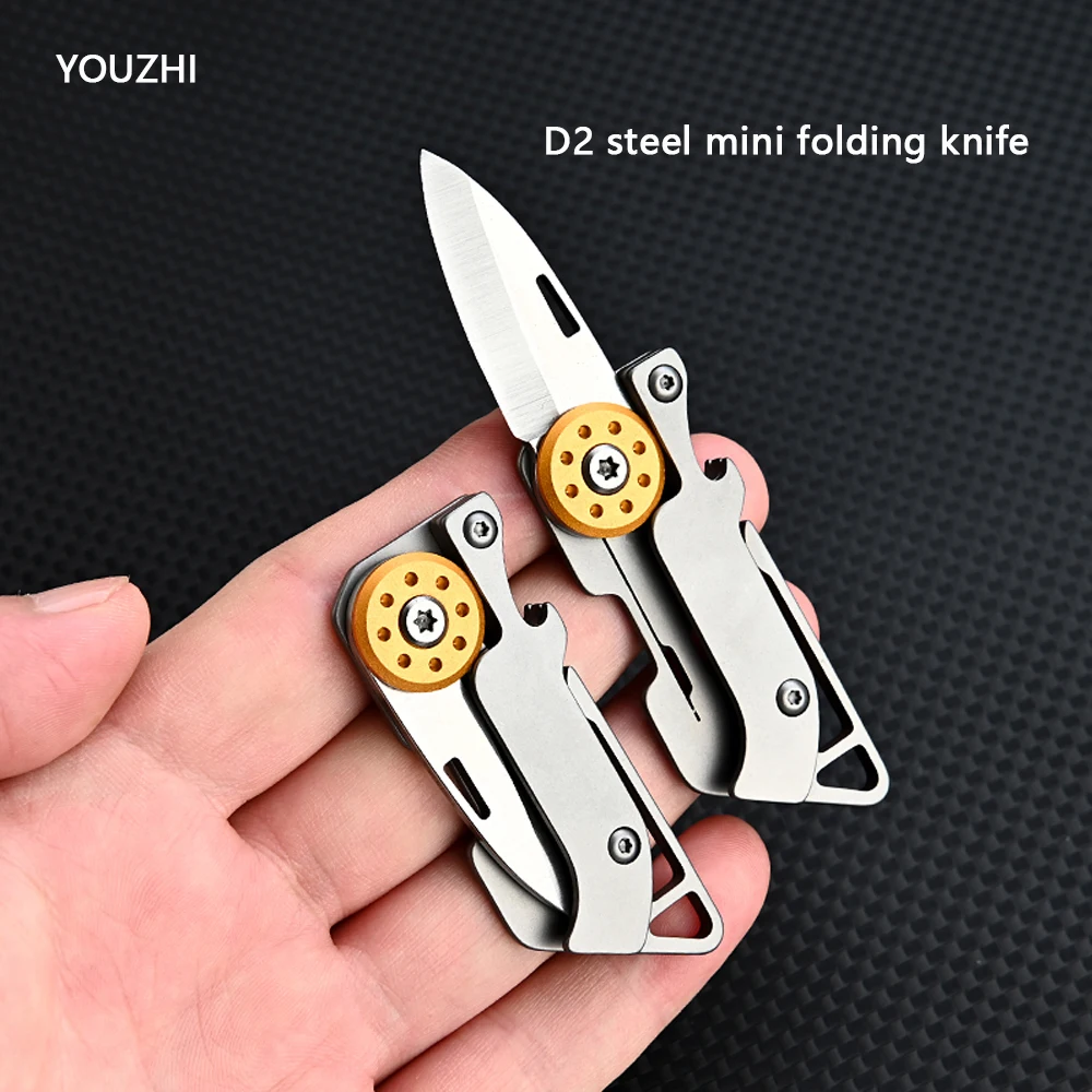 2023 NEW High Hardness D2 Handle Folding Knife Stainless Steel MINI Fruit Knife EDC Express Pocket Knife Gift Outdoor Tool