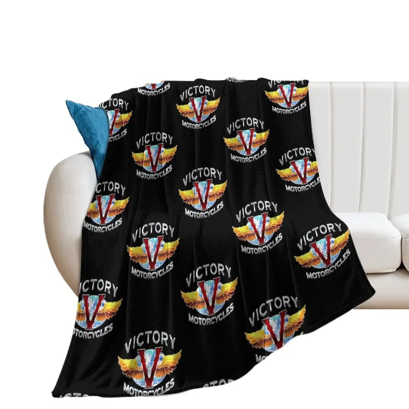 Victory Motorcycles Throw Blanket Stuffeds Thermal Soft Beds Soft Big Blankets