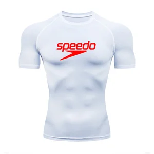 UV protection of men dive suit, tight short-sleeved swimsuit, floating swimsuit swimming, rash protector rash protection t-shirt 12 Main Sales Surf Shirt - №12