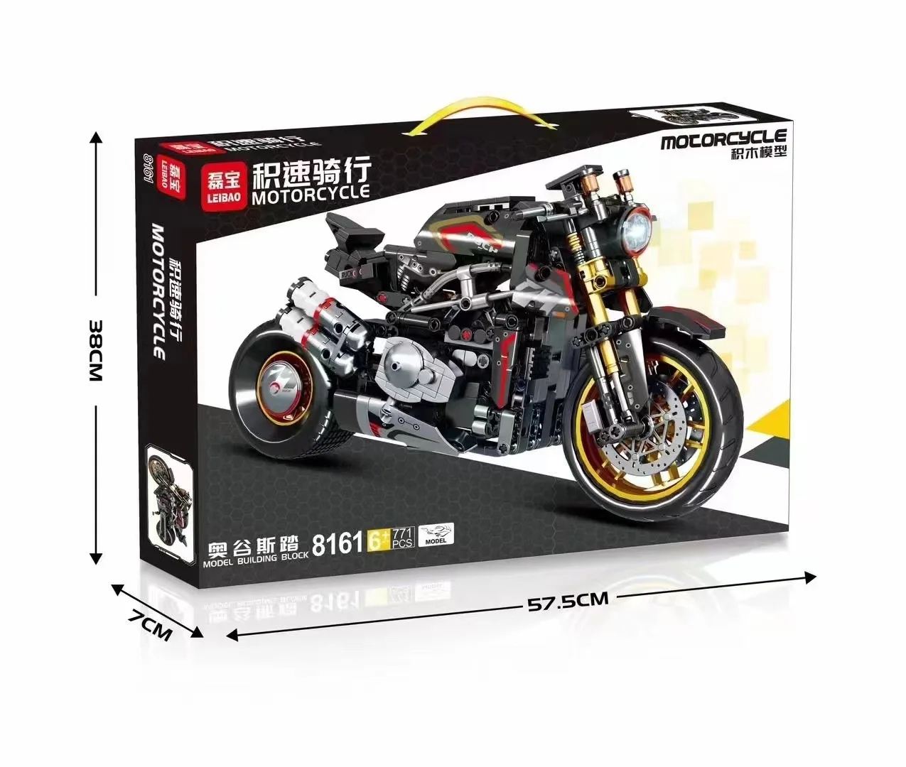 Motorcycle Toy Building Blocks Kit,Stem Bricks Sets,Toys for Boys,Build A Model Motorcycle