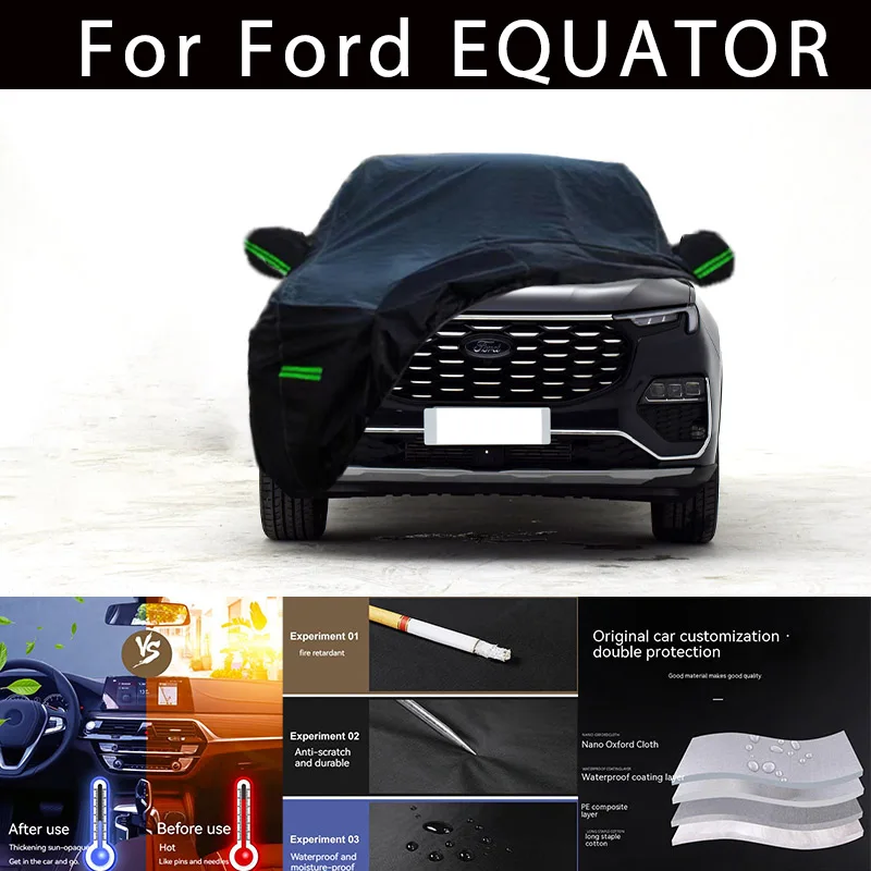 

Наружная защита для Ford EQUATOR, полноразмерные автомобильные Чехлы, снежный чехол, Солнцезащитный водонепроницаемый пыленепроницаемый внешний автомобильный аксессуар