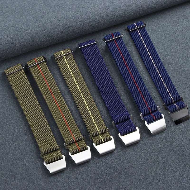Elastic Nylon Watch Band for Seiko for Rolex for Huawei Watch GT5/GT4/GT3 Sports Bracelets Parachute Watch Strap 18mm 20mm 22mm