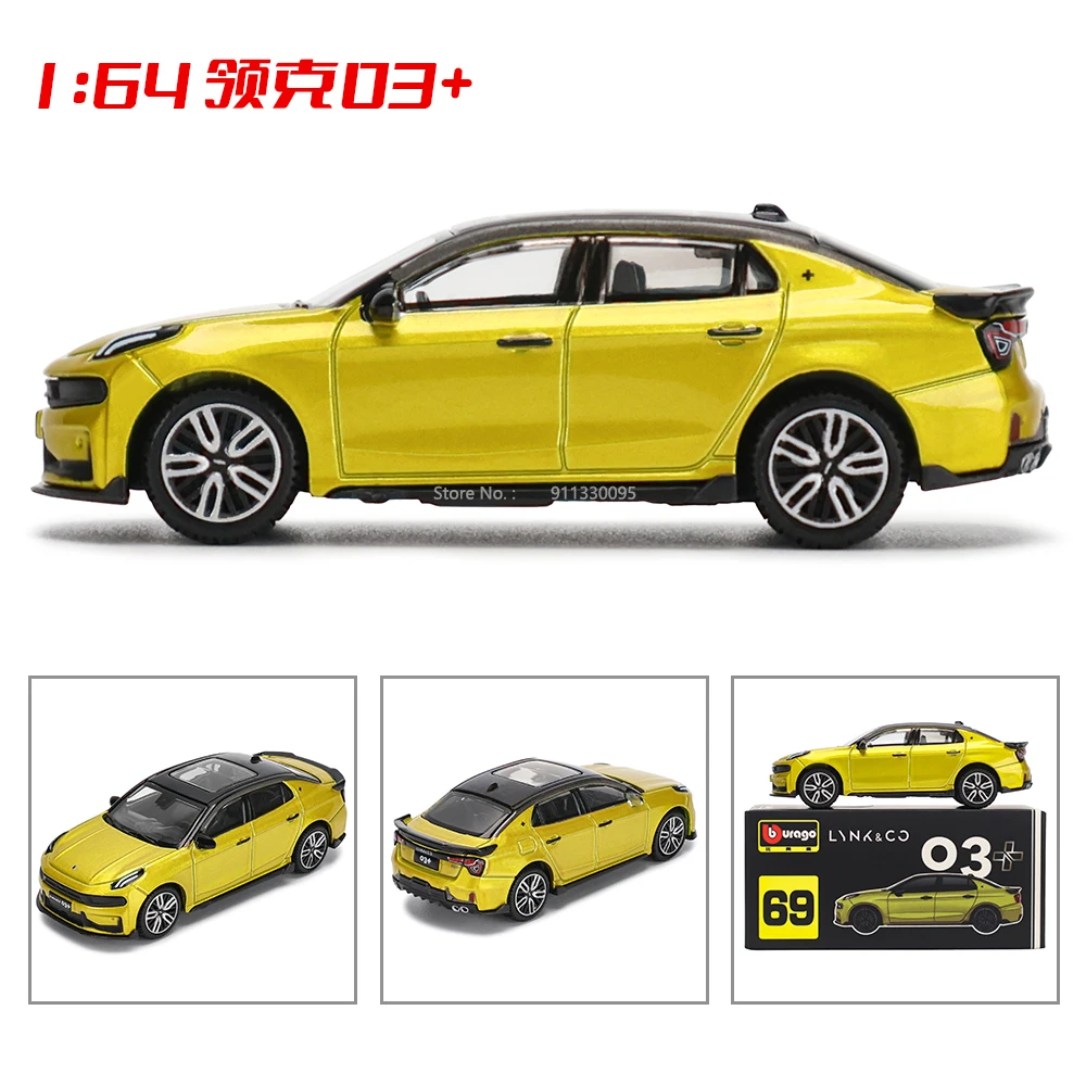 Bburago 1:64 LYNK model simulation of collar alloy Micro high precision model Car Model Collection Kids Xmas Gift Toys for Boy