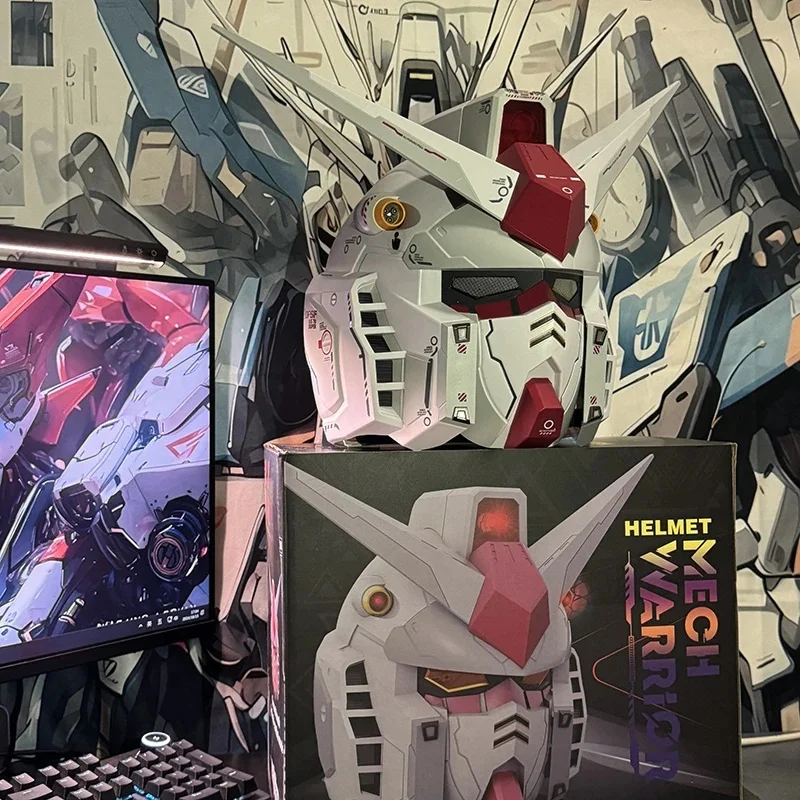 사이버 펑크 1:1 Rx-78-02 헬멧, 로봇 메카 헬멧, 경량 터치 컨트롤, 패셔너블한 코스프레 의상, 할로윈 장난감, 콜