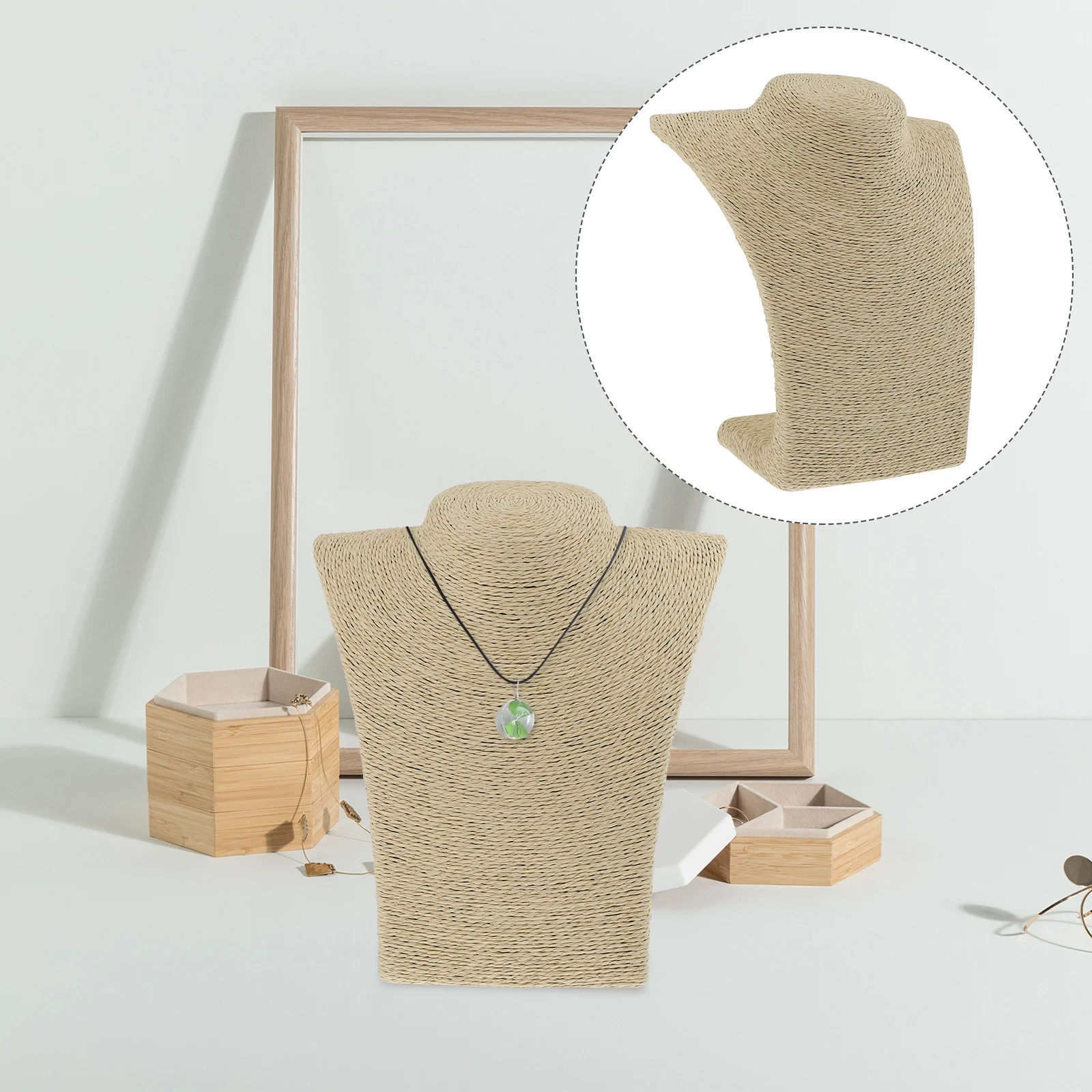 

Jewelry Organizer Stand Necklace Display Rack Earrings Storage Shelf Portrait Holder Lightweight Durable Gift Wedding Chain