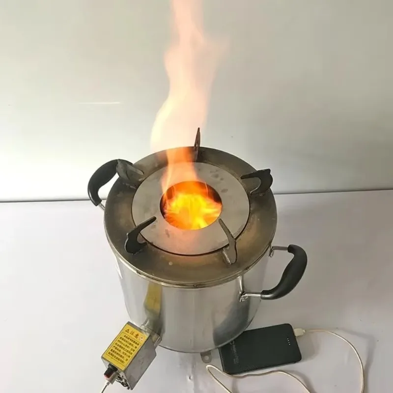 Wood-burning stove, biomass pellet stove, household, rural, outdoor, mobile, camping, cooking, convenient, windproof stove 4