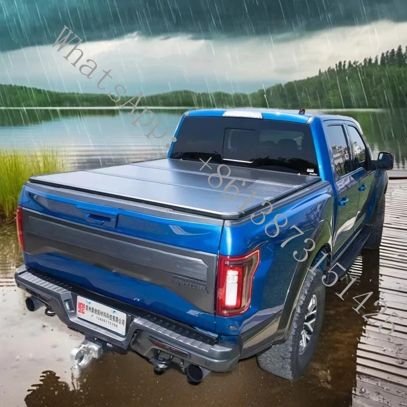 Suitable Profession Hard Tri-fold Tonneau Cover Metal Material Pickup Truck Bed Cover 6.6ft