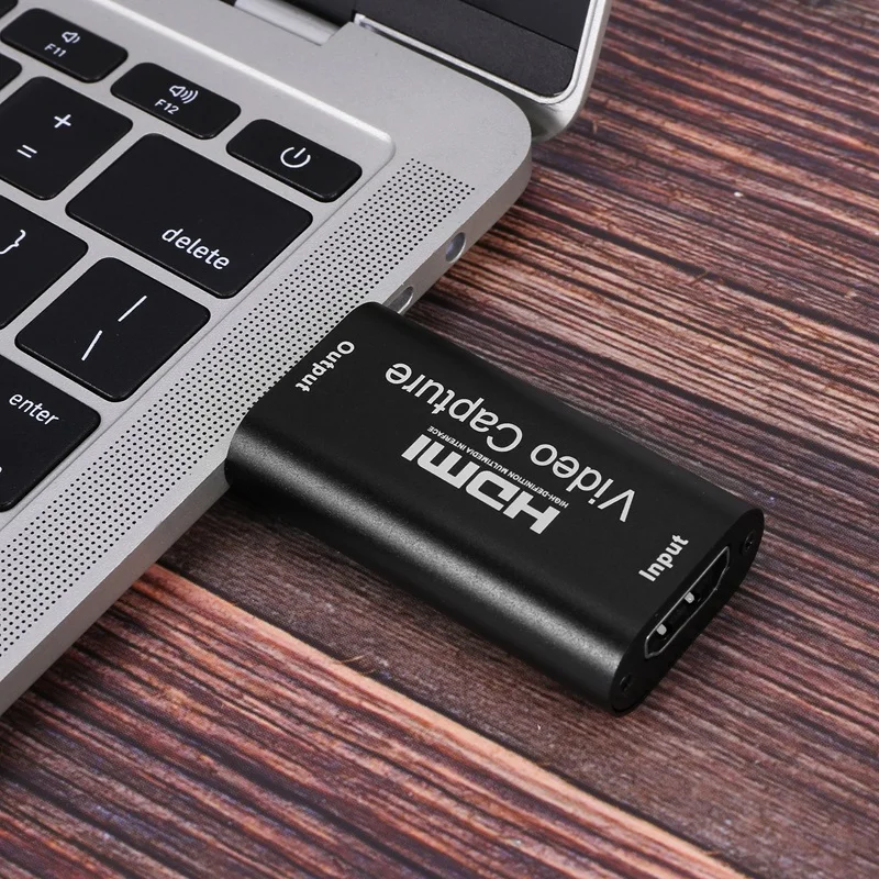 การ์ดจับภาพวิดีโอและเสียงไปยังบันทึก USB 2.0 1080P 4K ผ่านกล้อง Action Camera กล้องวิดีโอ DSLR เพื่อความละเอียดสูง