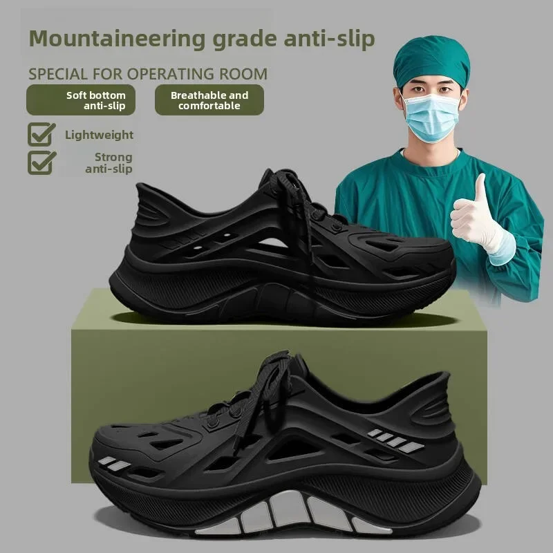 

Thick Soled Men's Barefoot Sandals for Summer Outdoor Wear, Anti Slip Beach Shoes for Wading, and Hiking Shoes for Summer Travel