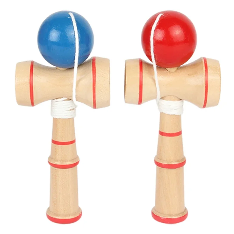 

1pc Wooden Kendama Traditional Japanese Skill Sport Competition Props for Hand Flexibility Training Indoor Ball Game TMZ