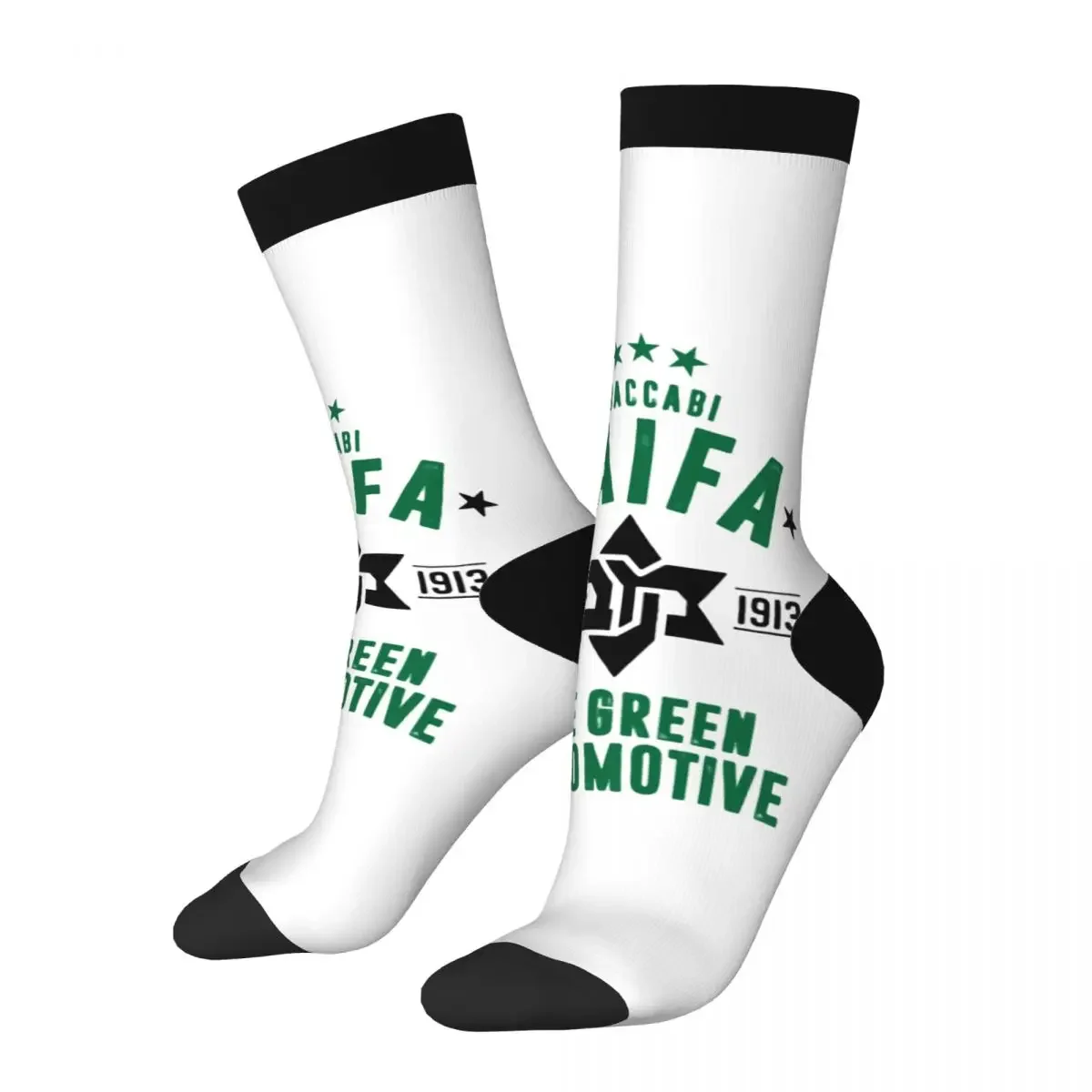 Israel Maccabi Haifa F.C Three Star MHFC LOGO Mid-calf socks summer pure cotton breathable girls calf socks boys sports socks