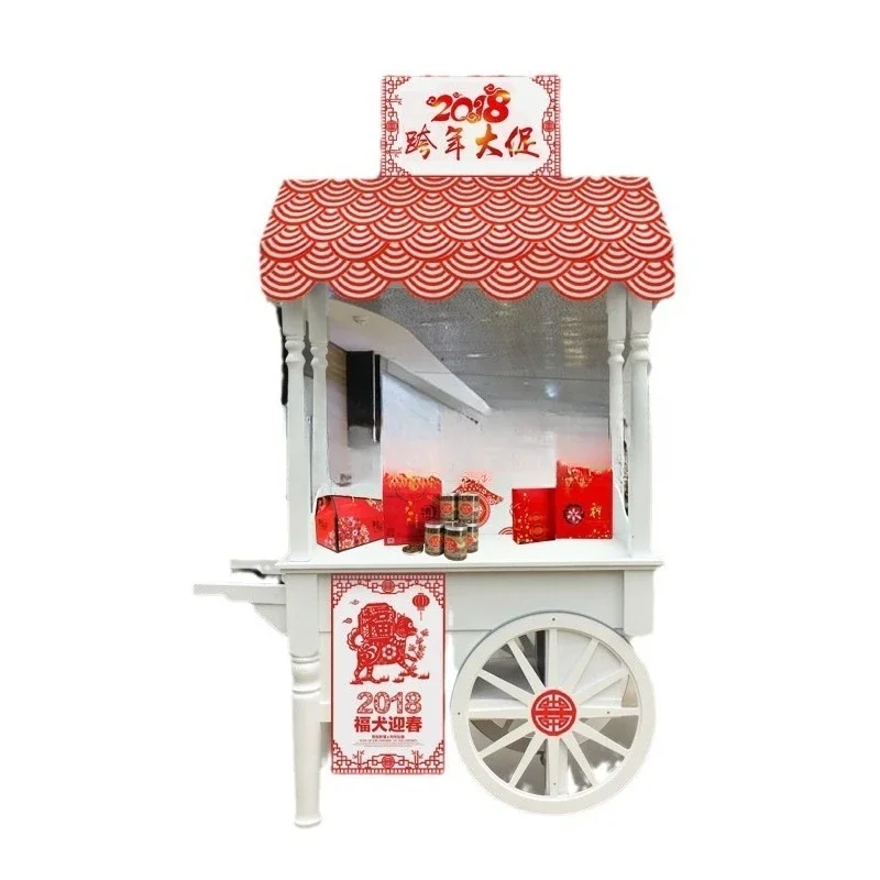 Cosmetics brand display cart, event candy carriage, shopping mall sales promotion float