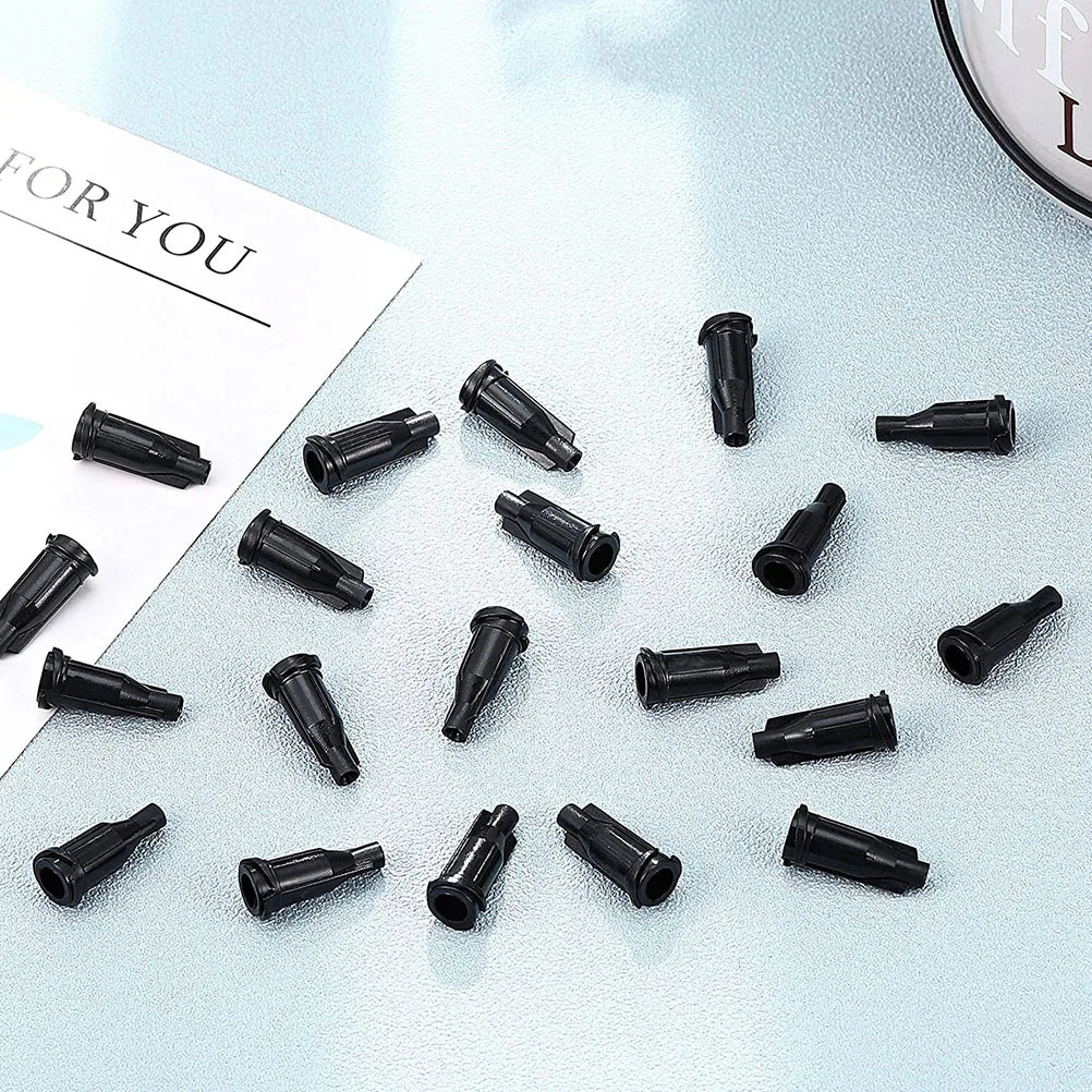 

250 шт., черный пластиковый многоразовый замок Люэра для дозирования игл, колпачки для шприцев промышленного использования, колпачки для дозирующих наконечников, замок Люэра