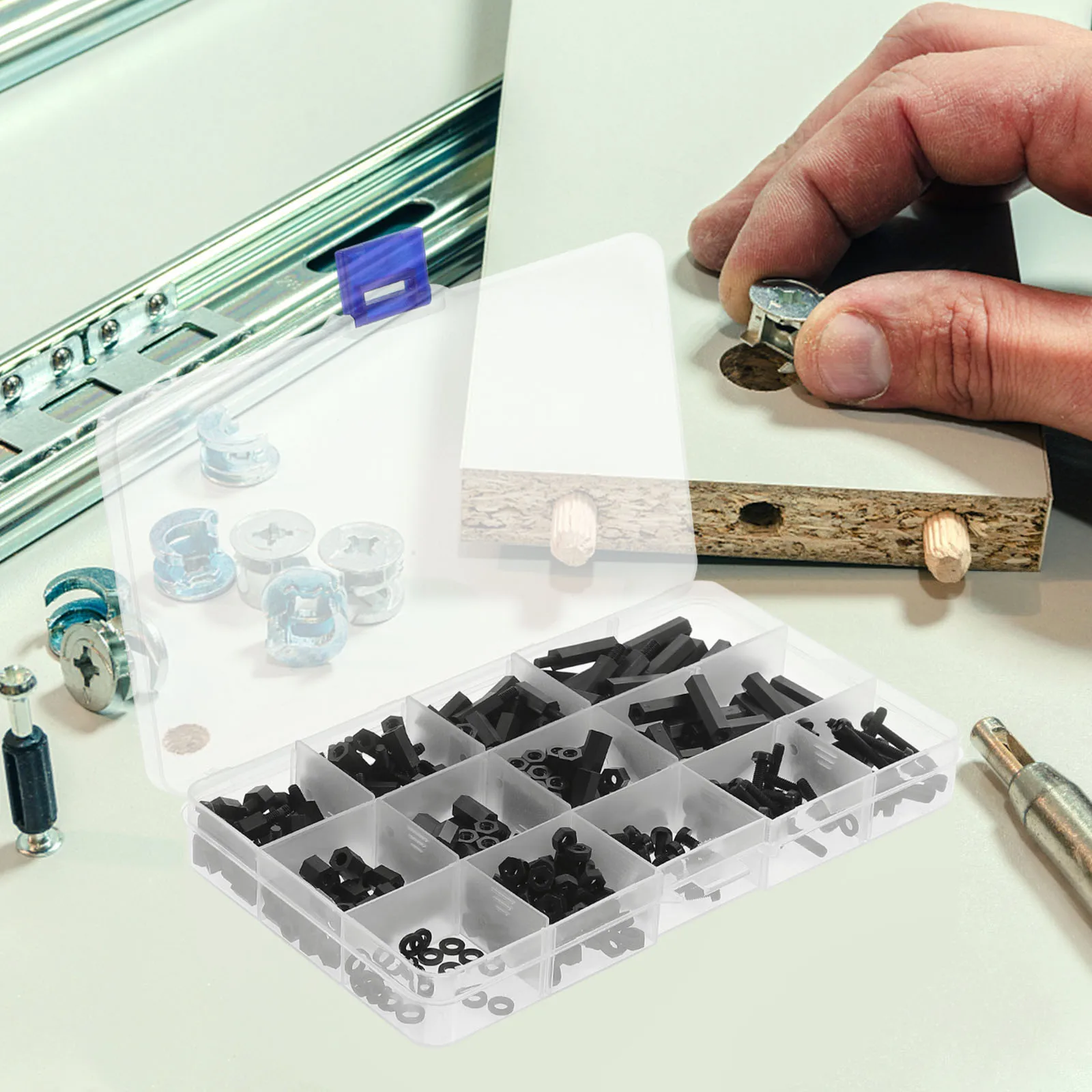 

1 set Head Nylon Screws Nuts Set Standoff Kit Threaded Pillar Spacers for PCB Controller Board Mounting Fastening
