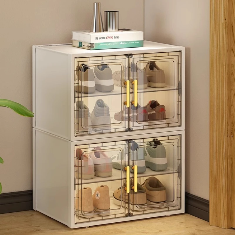 White Shoe Cabinet Galvanized Mini Metal Saving Hall Chest Organizers Shoe Cabinet Vertical Organizador De Zapatos Furniture