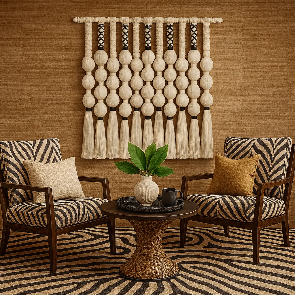 Contemporary Cotton Weaving Macrame Tapestry Decorative Wall Hanging Art Designs Home Decoration Wall Decor for Living Room Gift