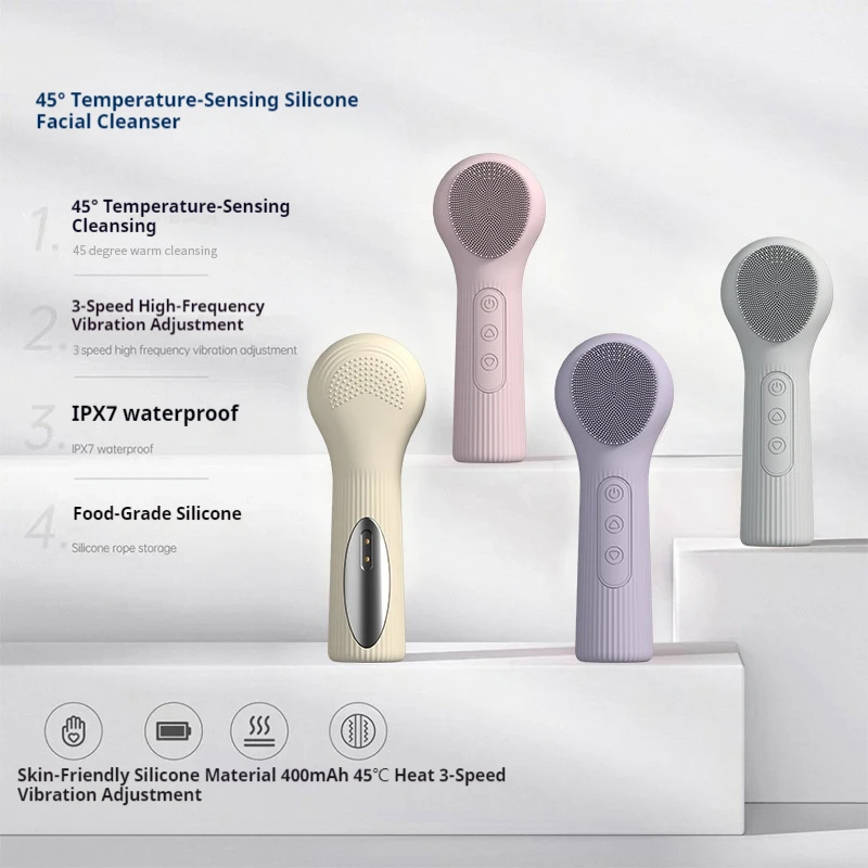 Nieuwe siliconen elektrische gezichtsreiniger Huidverzorging Massager Tool