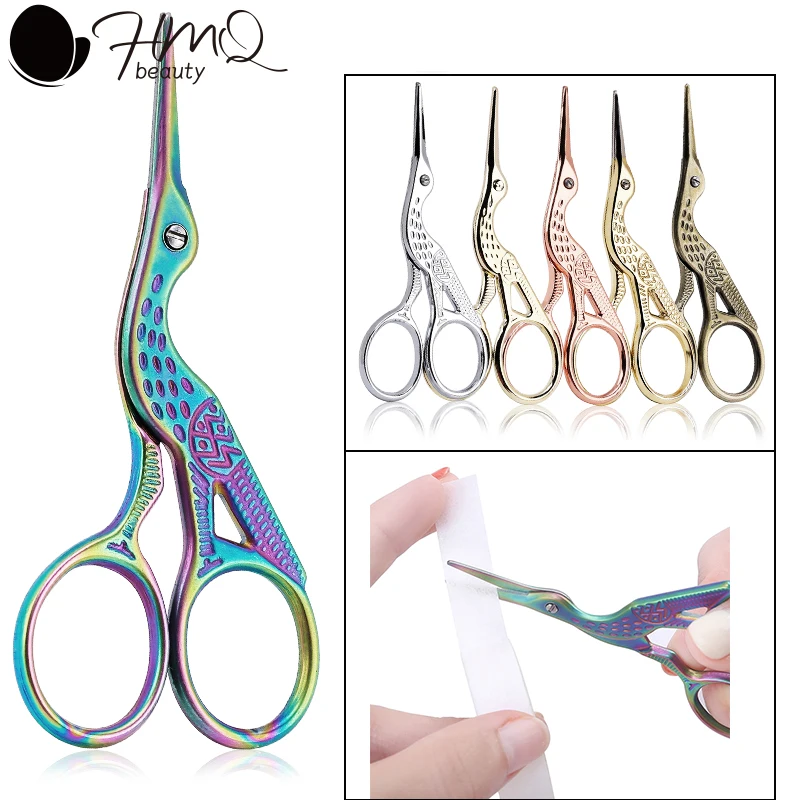 Eyebrow Scissor Stainless Steel Nail Scissors Facial Hair Remover Grooming Manicure Cuticle Trimmers Tape Cutter Makeup Tools