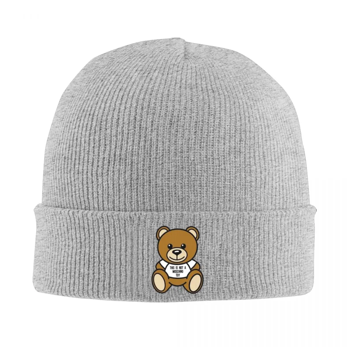 M-Moschino Bear Acrylic Winter Beanie Hat with Stretchy Fit, Warm and Soft Skull Cap, Ideal for Men, Women, Teens