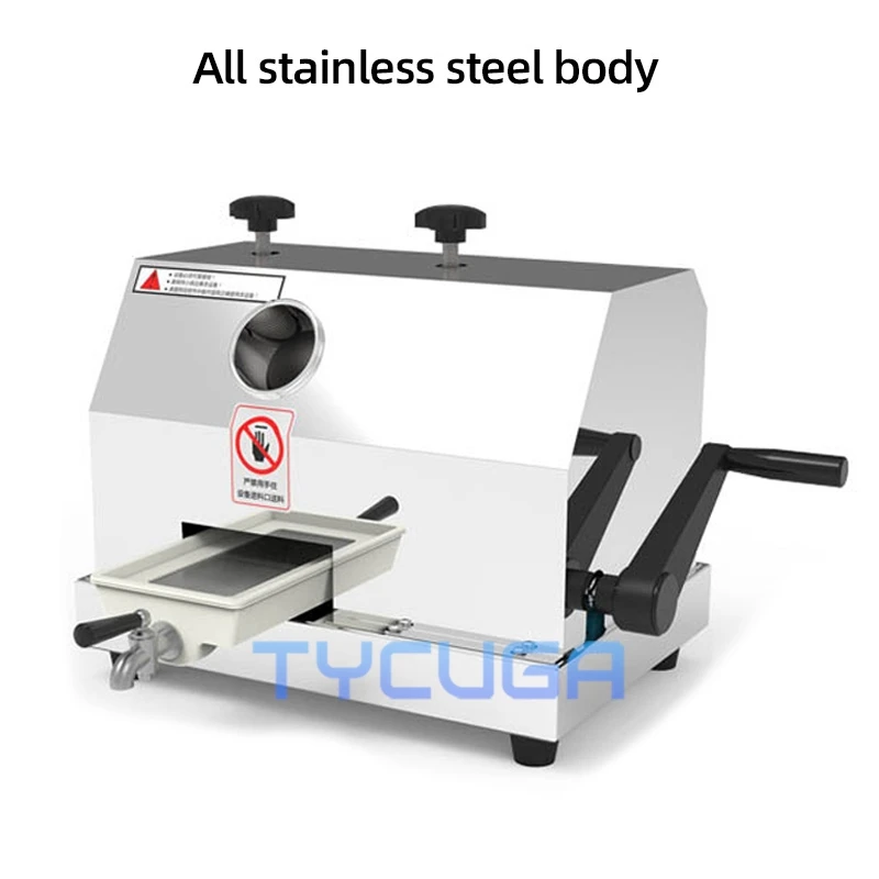 عصارة قصب السكر التجارية اليدوية المصنوعة من الفولاذ المقاوم للصدأ آلة عصير قصب السكر اليدوية مستخرج عصير الفاكهة سعة كبيرة