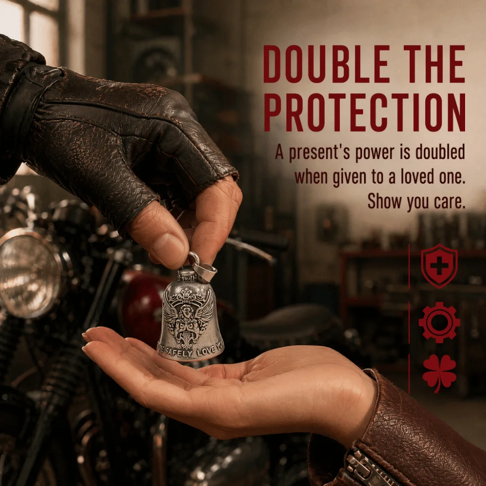 Ride Safely Love You Motorcycle Guardian Bell Vinking Style Lightweight Evil Spirit Trap Bell Pendant Small