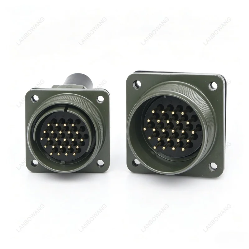 Waterproof 24Pin Aviation Plug Socket, MS3108A24-28S MS3102A24-28P Circular Connector for Industrial Electrical Equipment