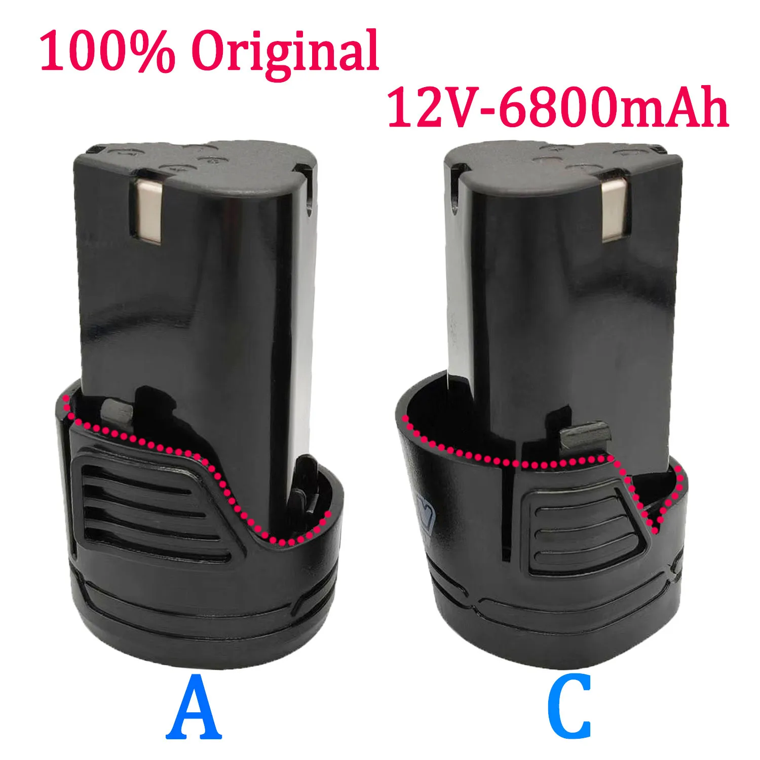 Durable High Capacity 12V 6800mAh Universal Rechargeable for Power Tools Electric Screwdriver Electric Drill Li-ion Battery