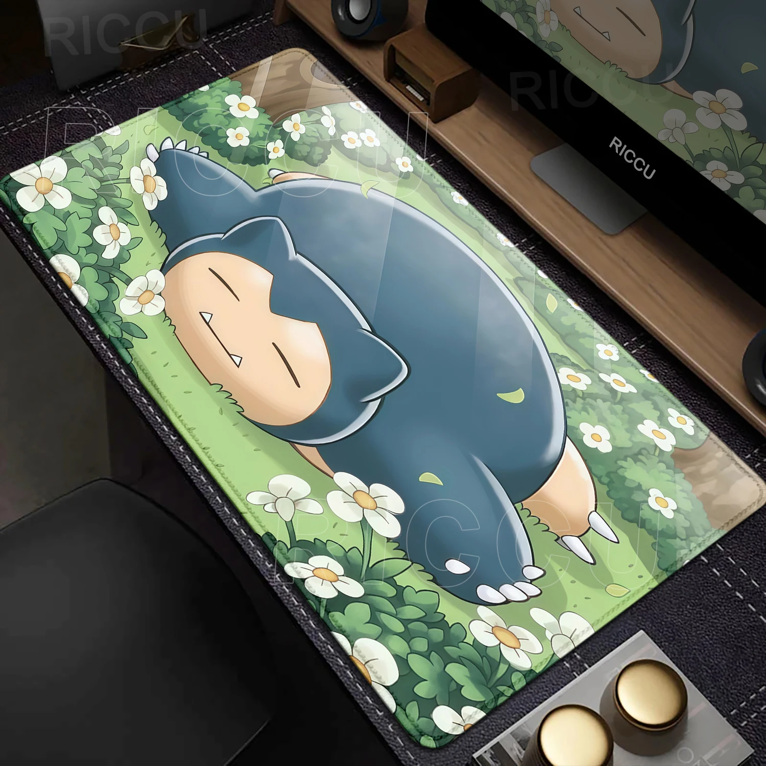 Game Card Mousepad Snorlax XXL Mouse Mat Pokémon Anime Peripheral Pokemon Large Desk Mat E-Sports Cabinet Deskpad PC Accessories
