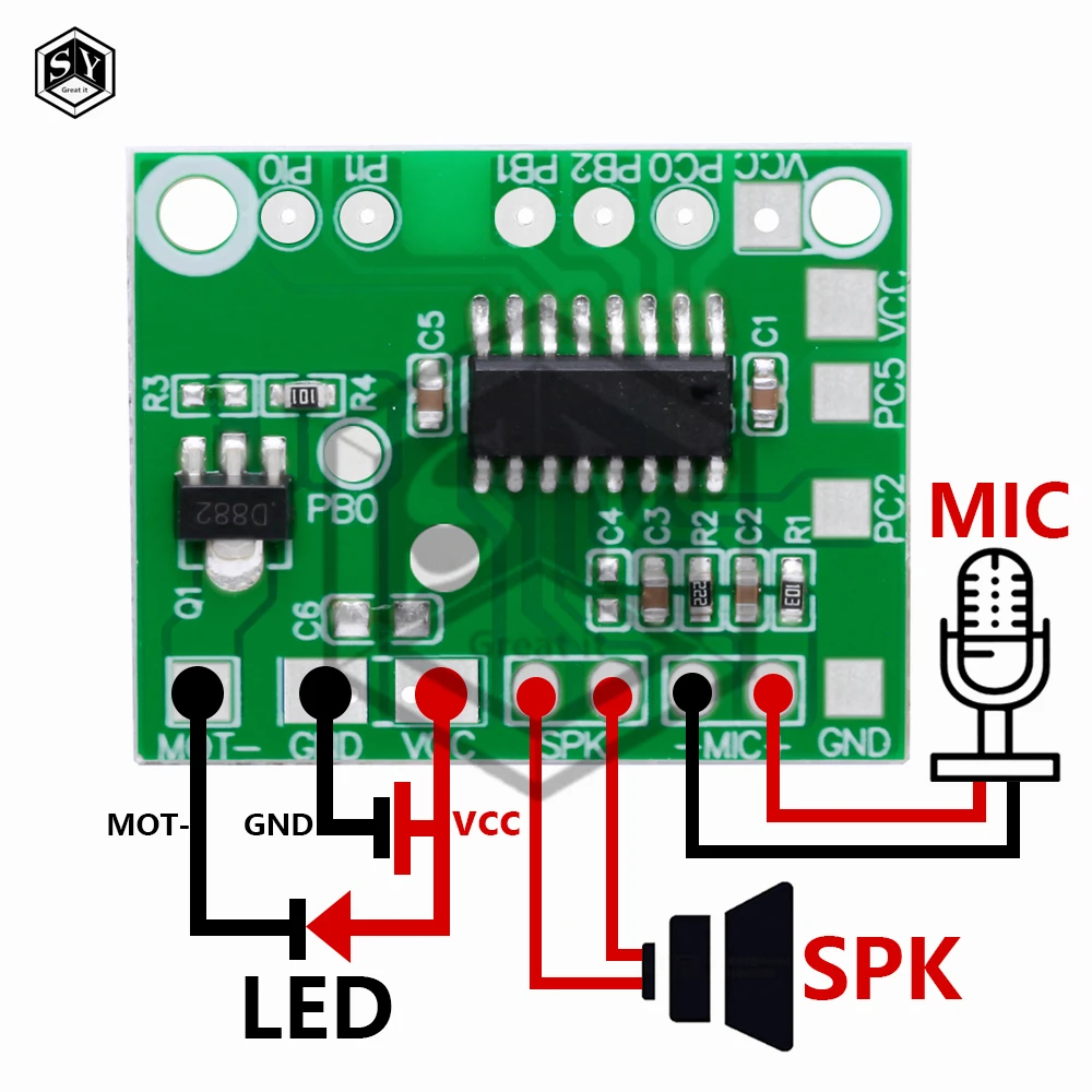 DIY 音声記録インテリジェント再生モジュールサウンド IC ボード音声