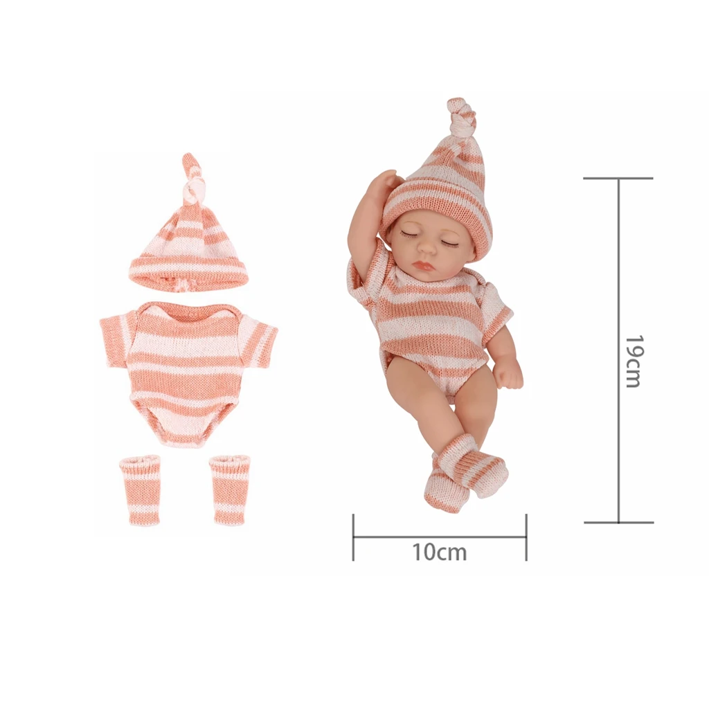 Doll Clothes for 8Inch 20cm Baby Dolls DIY Doll Accessories for Reborn Baby Dolls Sweater Jumpsuit Clothes for Mini Newborn Doll