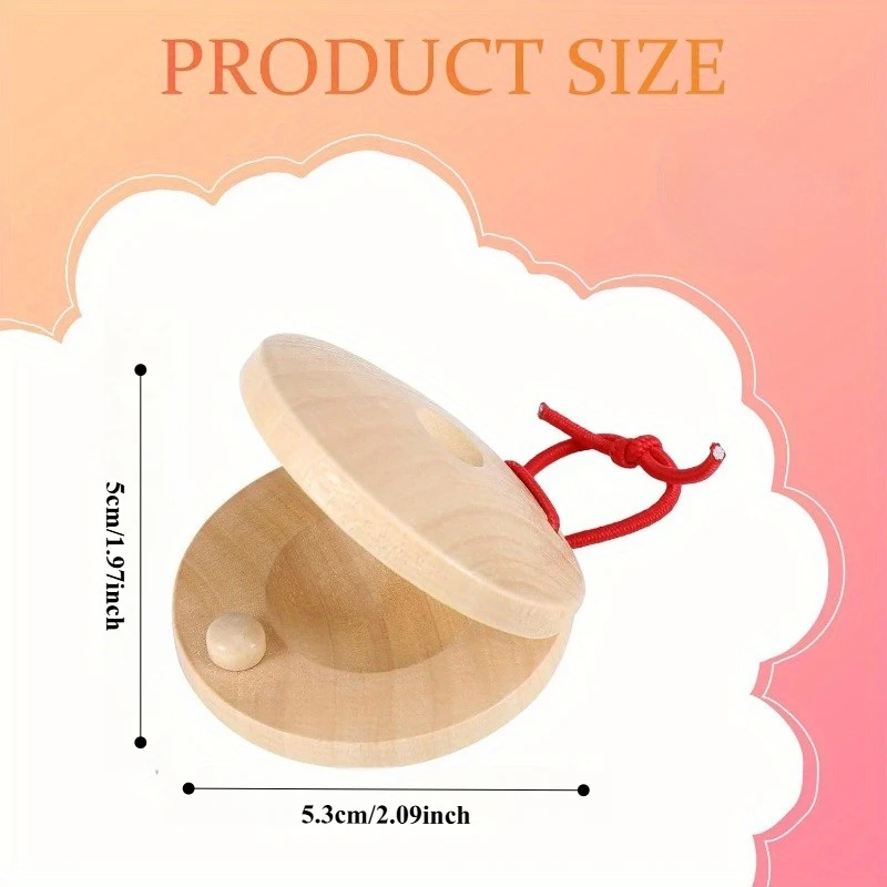 30pcs Musical Wheel Instrument Set Wood DIY Crafts Animal-Shaped Castanets Music Education Clapper Percussion Classroom Finger