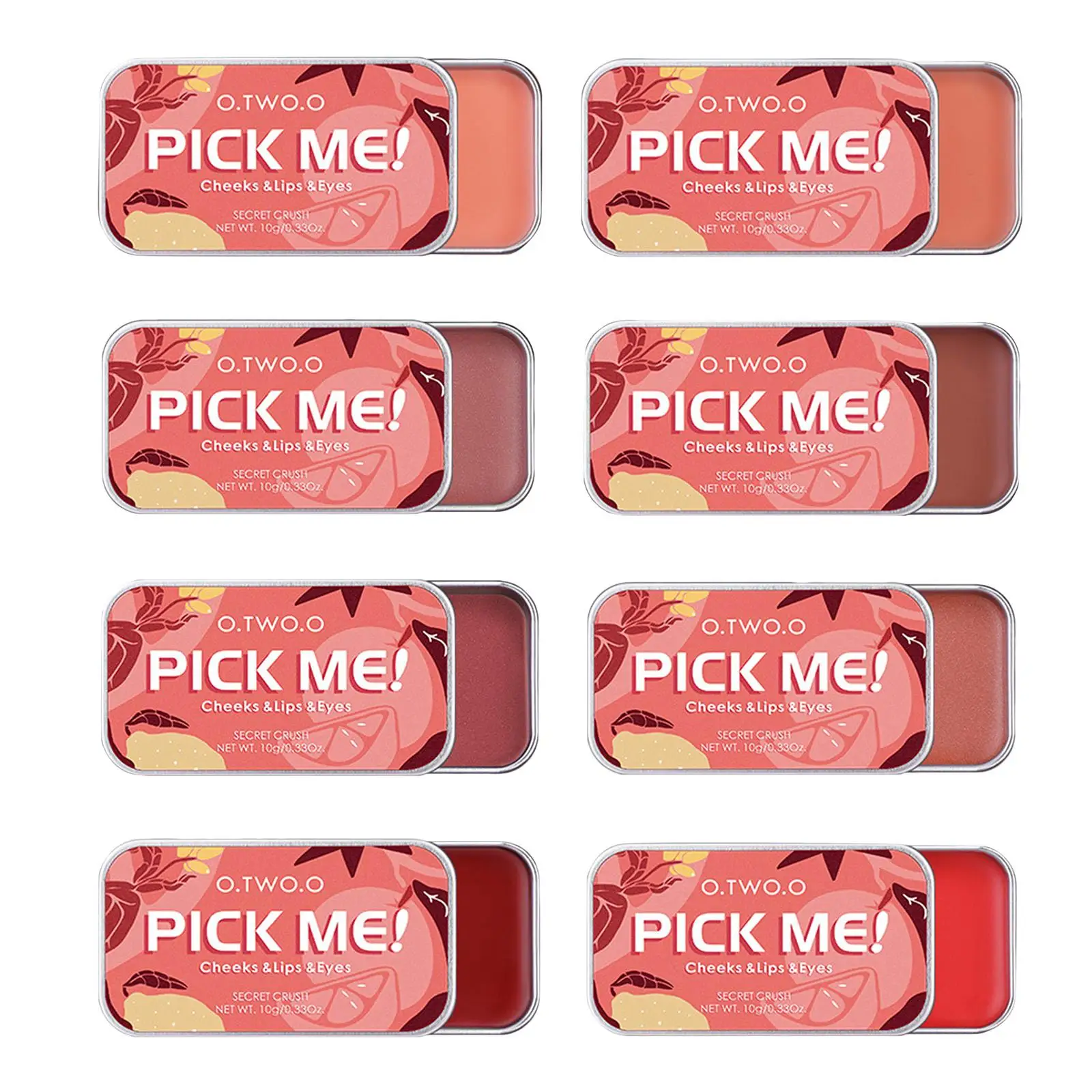 Tavolozza riparatrice per rossetto 3 in 1, ombretto, fard, crema Rouge