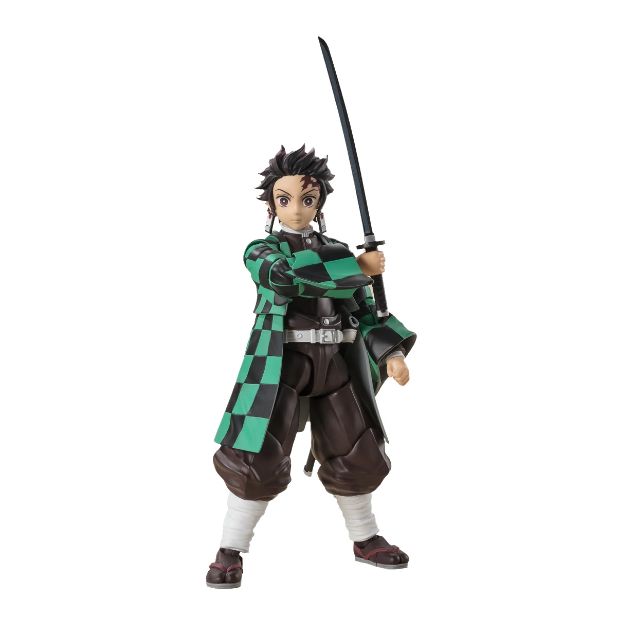 Véritable Bandai Original démon Slayer Figure modèle Kits S.H.Figuarts 1/12 figurines d'anime Kamado Tanjirou modèle d'action jouets cadeau