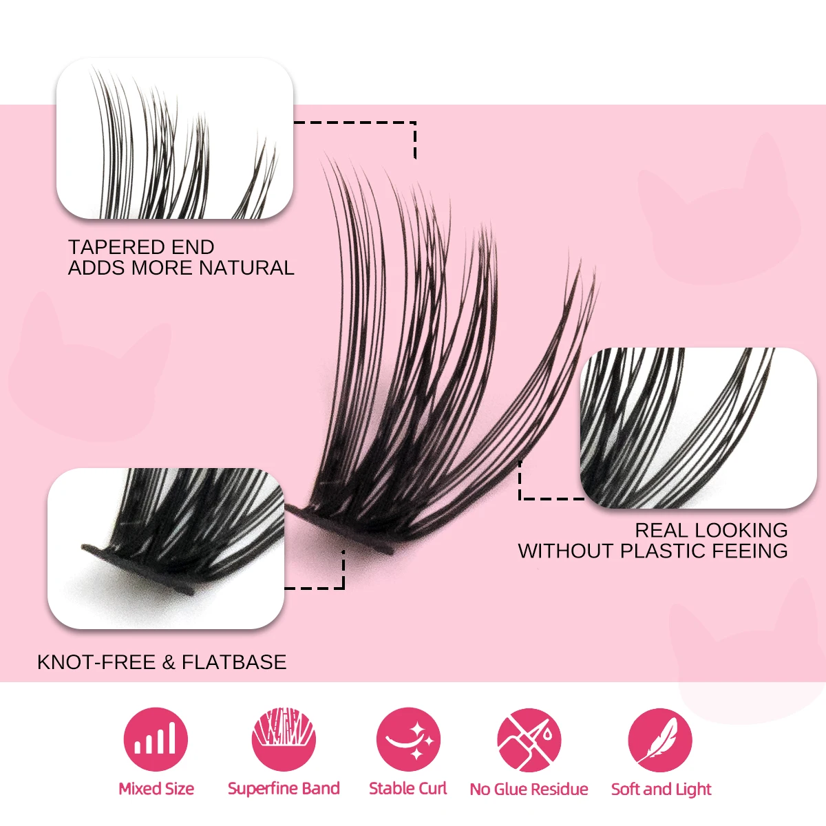 ARTSTAR 80 Bundels Wimpers Clusters Extensions 30D 40D 50D Lash Clusters 8-16mm Individuele Cluster Makeup Tools Cilia
