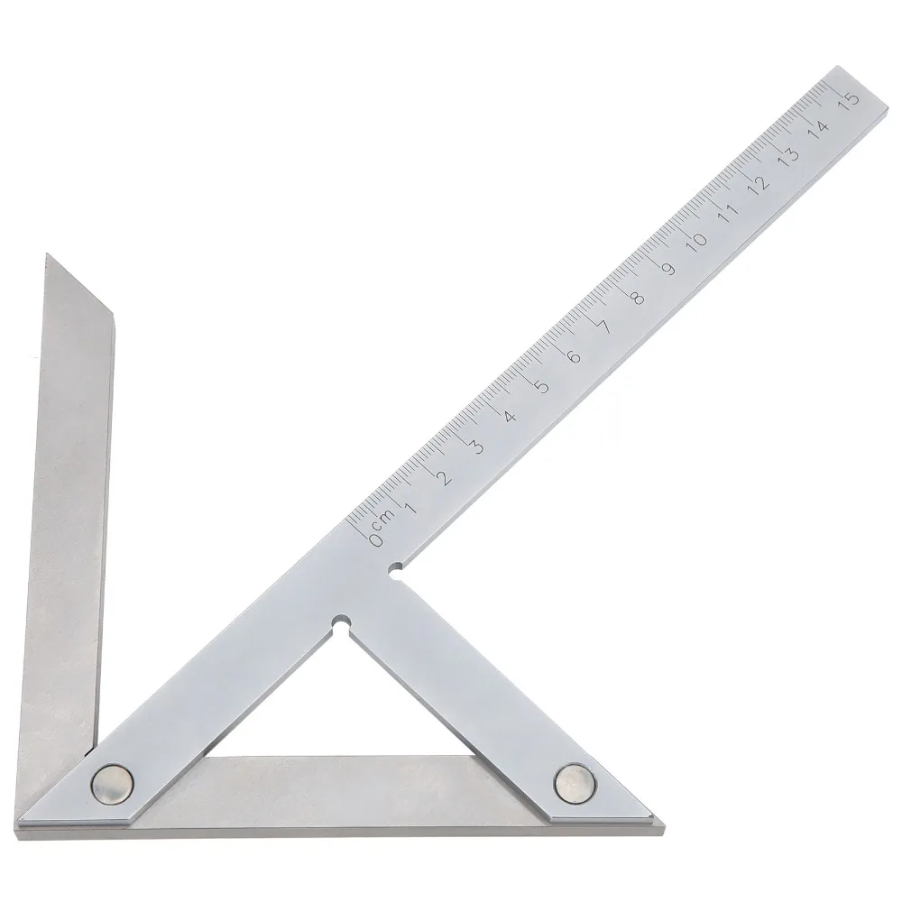 Durable Carbon steel Center Angle Gauge 45/90 Degree 150x130mm Center Marker Ruler Silver Angle Gauge Protractor Marking Layout