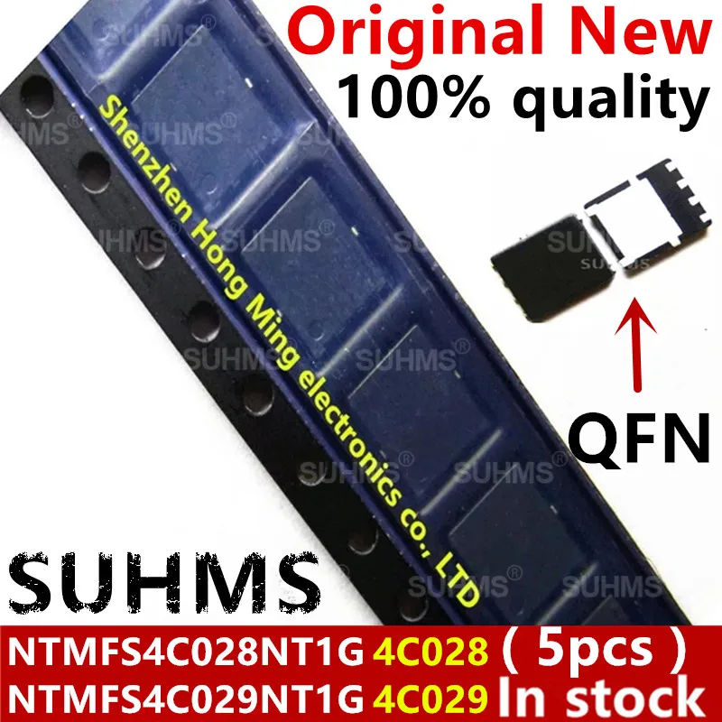 

(5piece)100% New NTMFS4C028NT1G NTMFS4C029NT1G 4C028 4C029 QFN-8