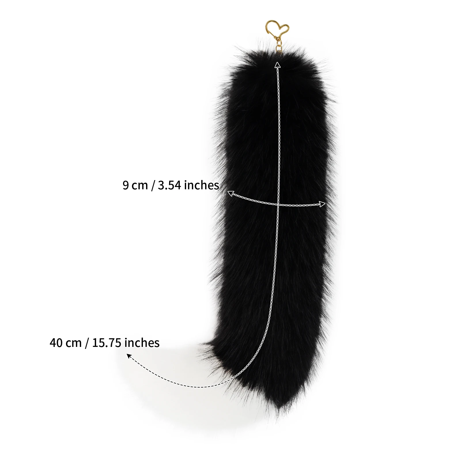 Tier Wolf Furry Tails Kunstfell Fuchsschwanz für Halloween Cosplay Party Zubehör – Detail 1