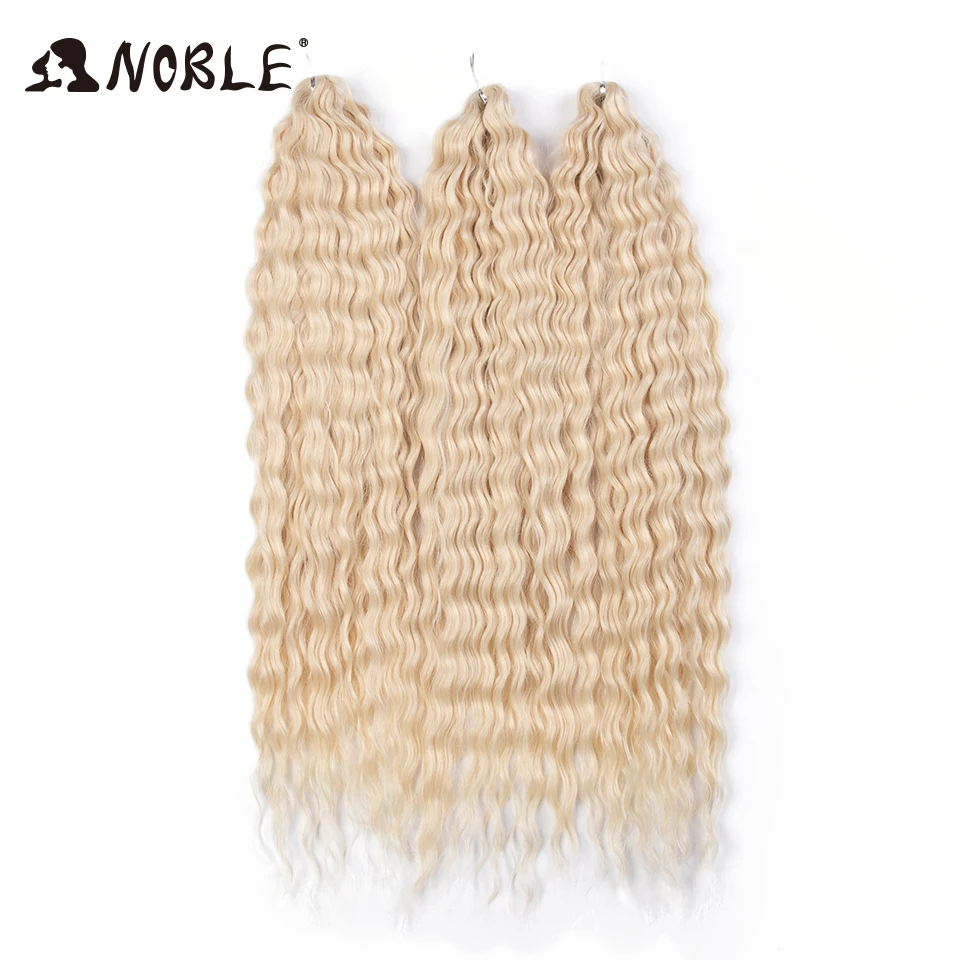 Edles Lockenhaar, Wasserwellen-Twist-Haare, Ombre-Blond, 25 Zoll, synthetisches Flechthaar, tiefe Wellen, Haarverlängerung zum Flechten – Detail 9